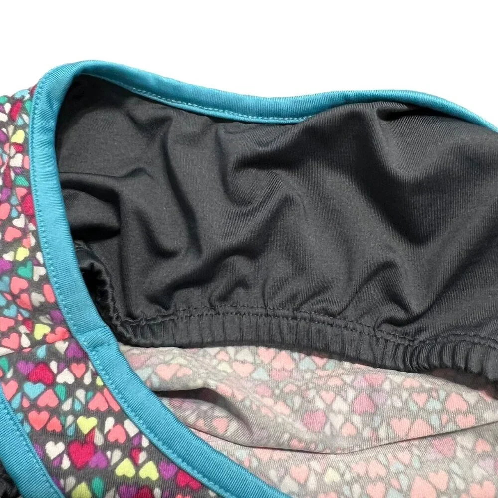 Old Navy Sz M (8) Colorful Hearts Active Racerback Tank